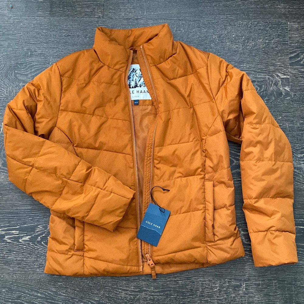 Brown Cole Haan Coat, worn once excellent condition. XS